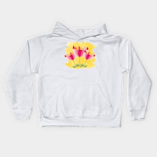 3 flowers in the world Kids Hoodie